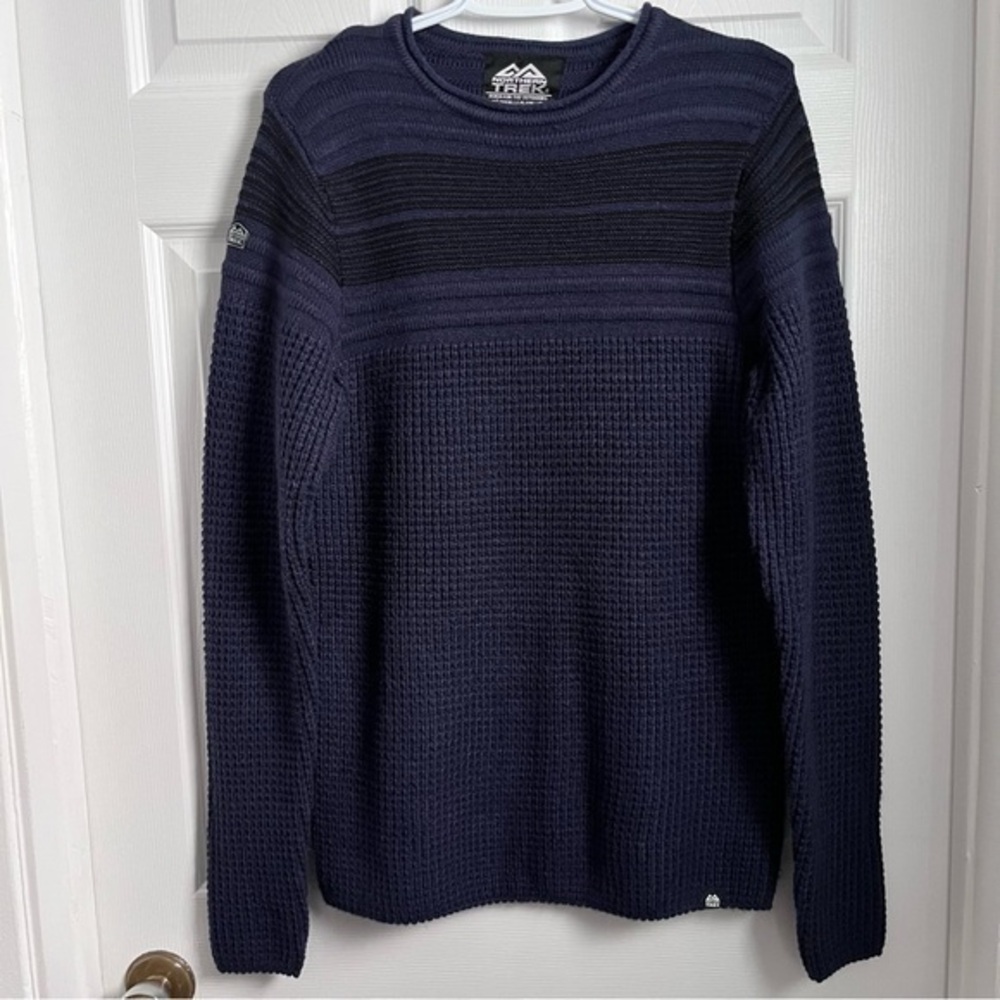3/30$💥 Northern Trek sweater pull knit blue Men Small Long Sleeve crewneck